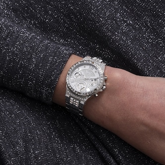 Guess Moonlight 36mm Ladies Watch Silver