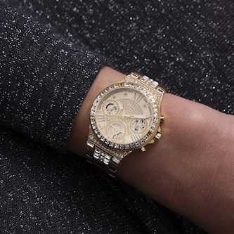 Guess Moonlight 36mm Ladies Watch Gold