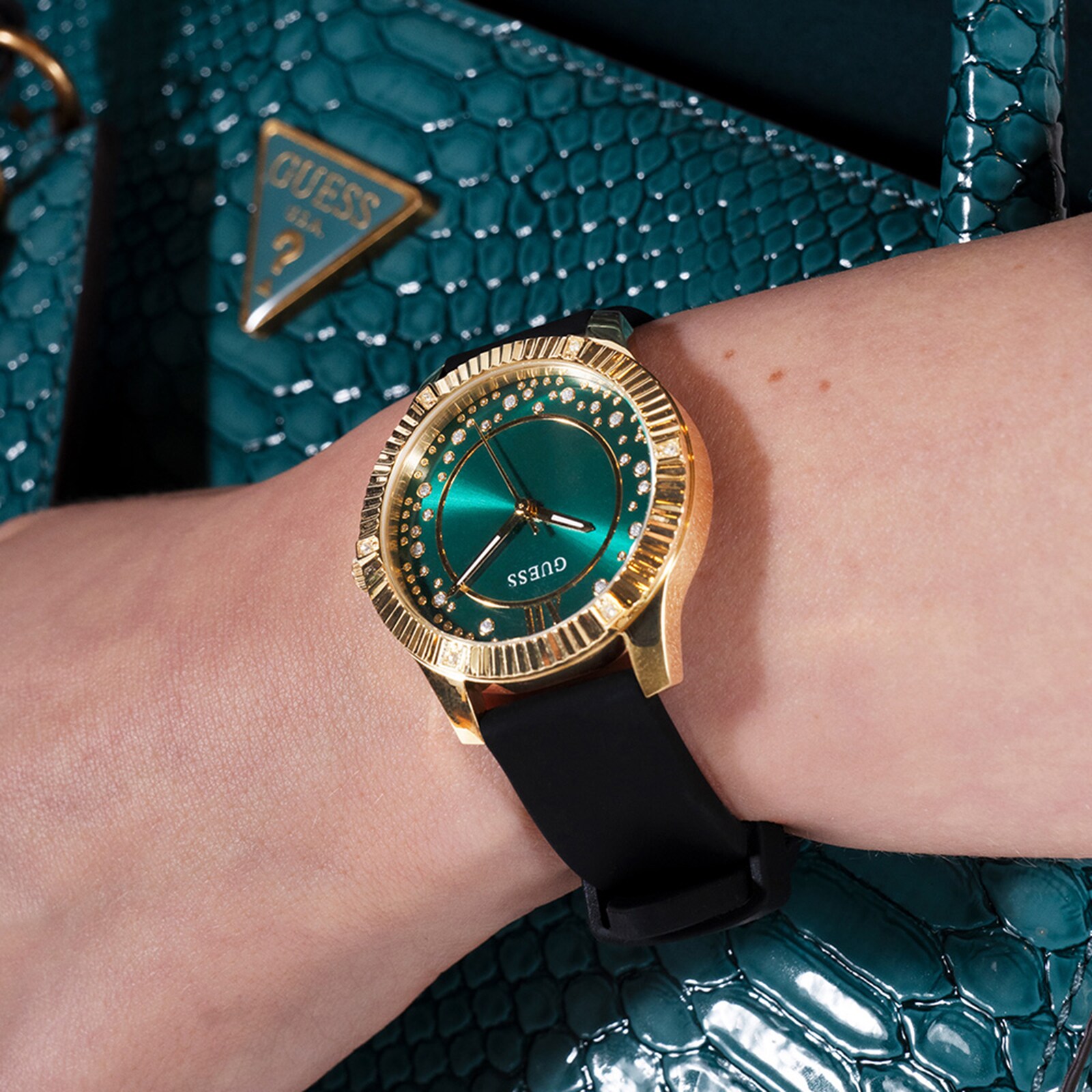 Guess Starstruck 34mm Ladies Watch Green