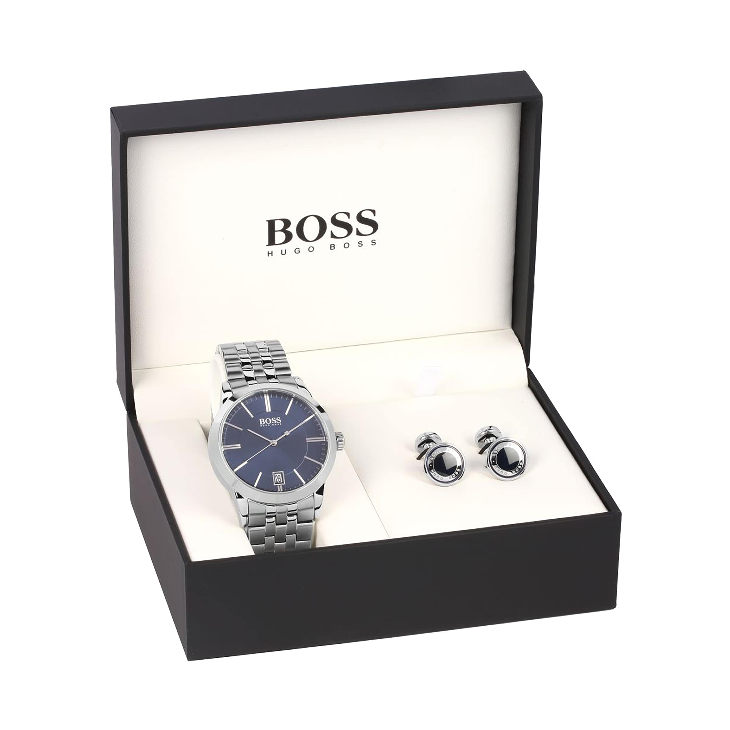 Mens hugo boss cufflink box set best sale watch