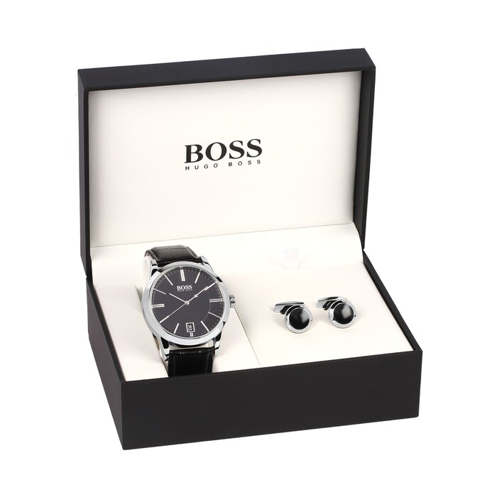 BOSS Mens Cufflink Gift Set Watch