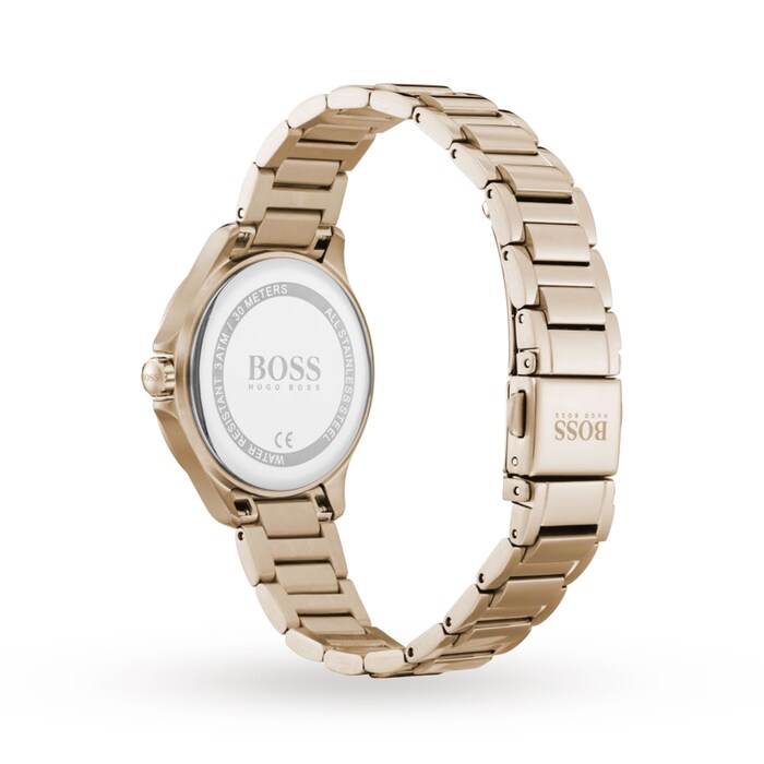 BOSS Diamond Bracelet Strap Watch, Rose Gold/Mother of Pearl Ladies Watch 32mm