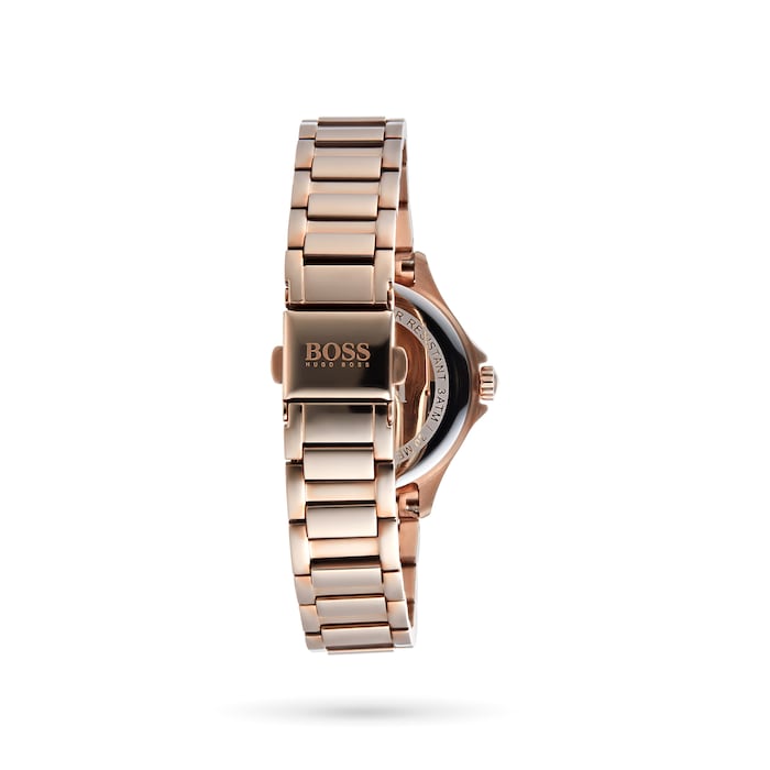BOSS Diamond Bracelet Strap Watch, Rose Gold/Mother of Pearl Ladies Watch 32mm
