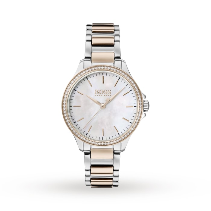 BOSS Diamonds For Her Steel And Rose Gold Ladies Watch 32mm