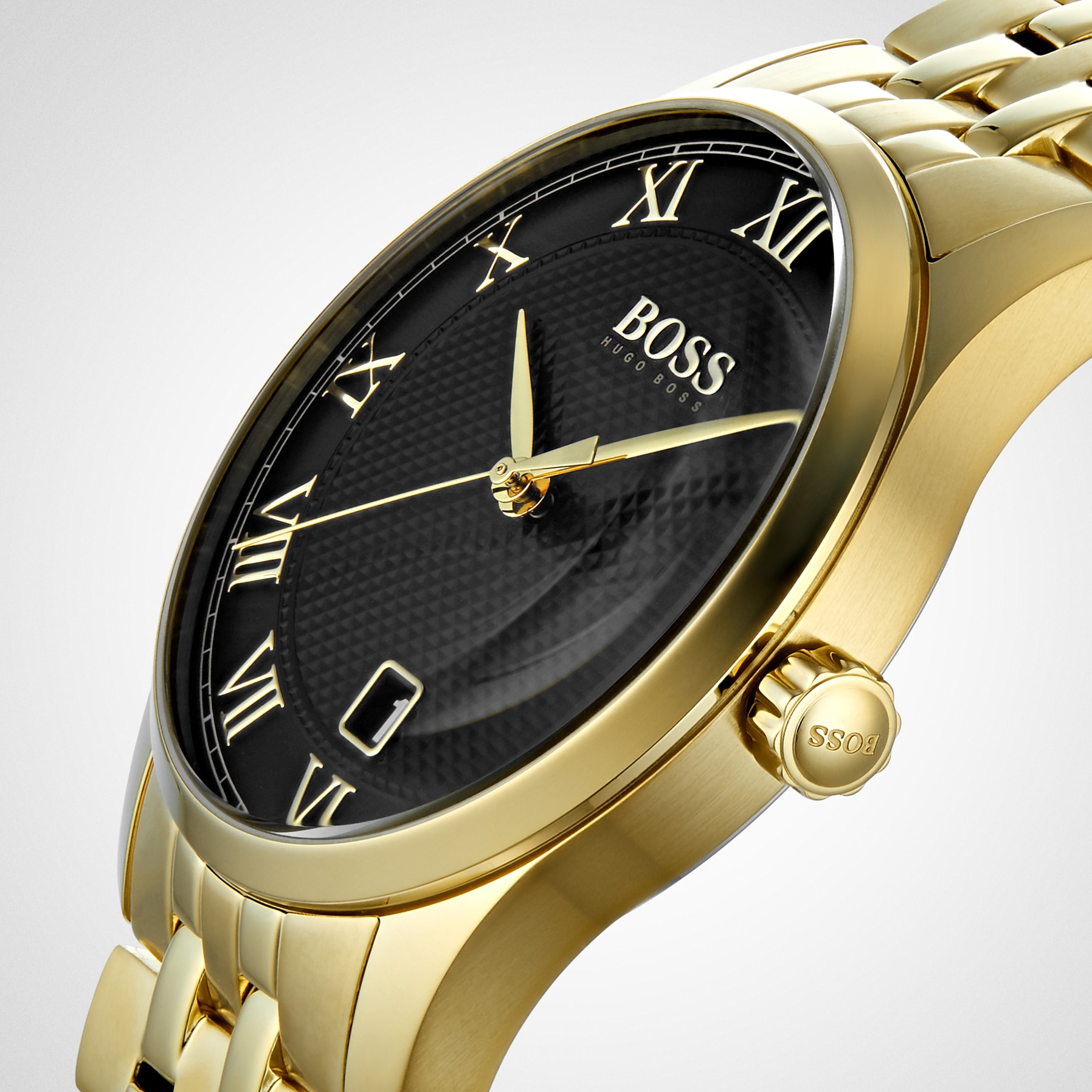 Hugo boss master watch gold new arrivals