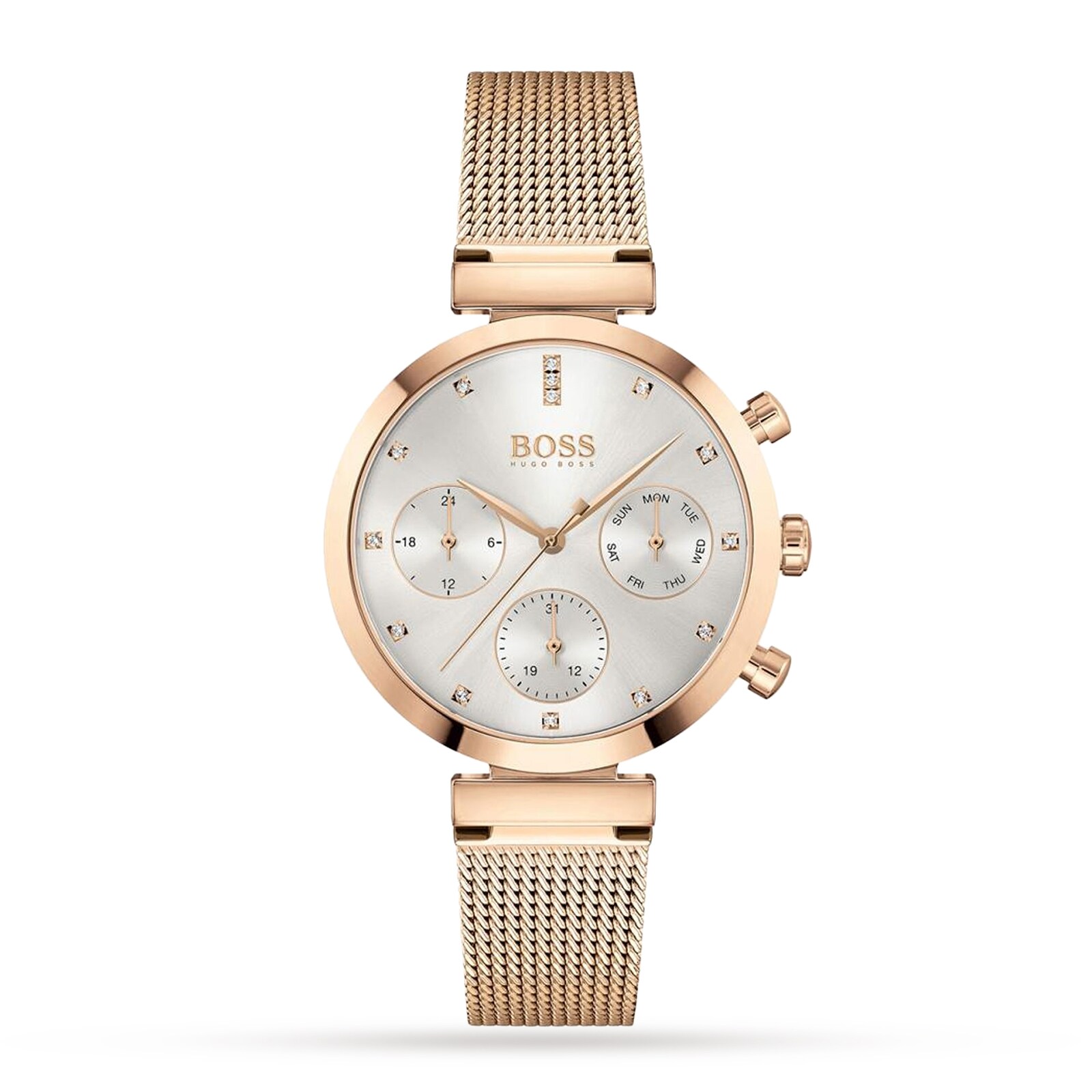 rose gold hugo boss women's watch