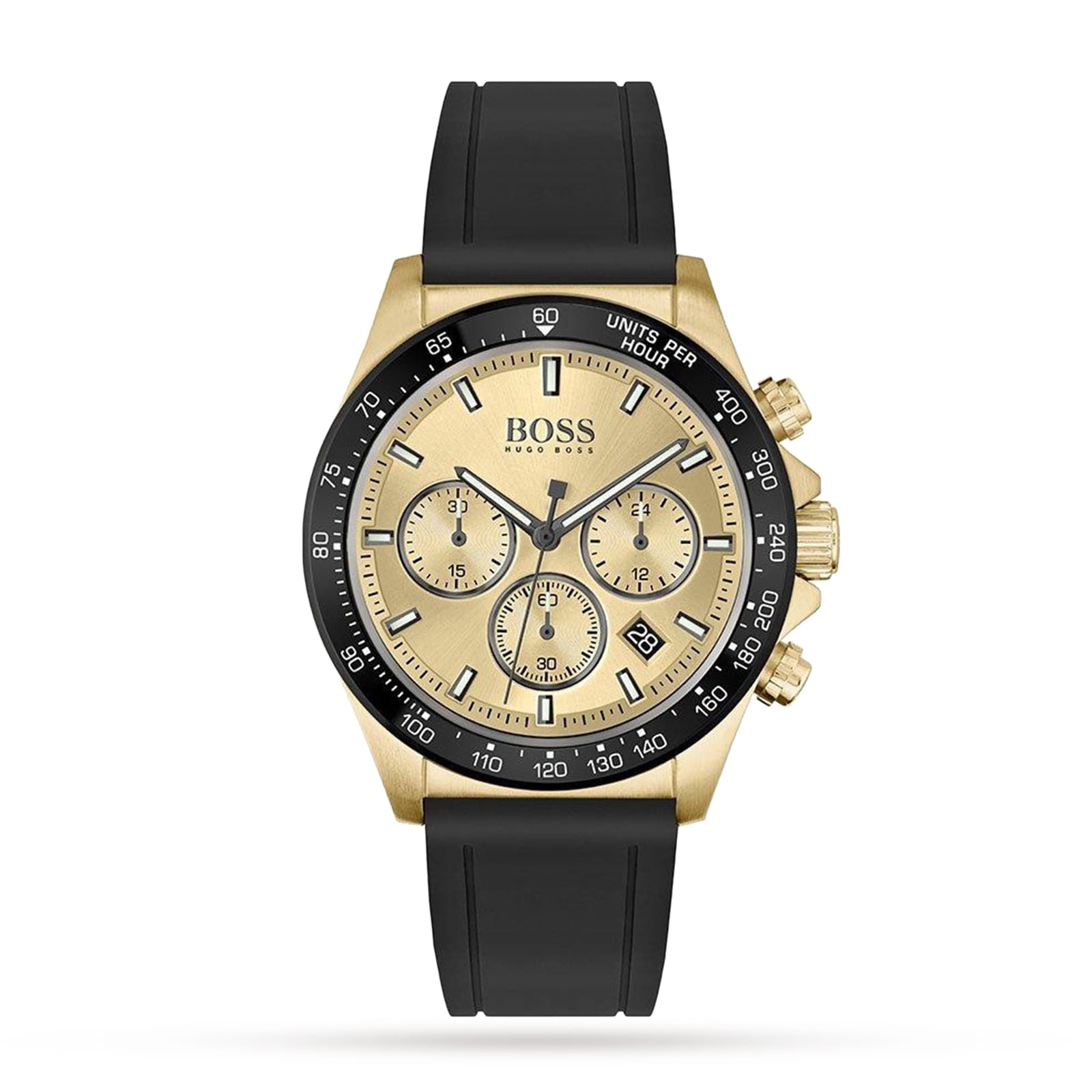 Gold mens hugo boss watch sale