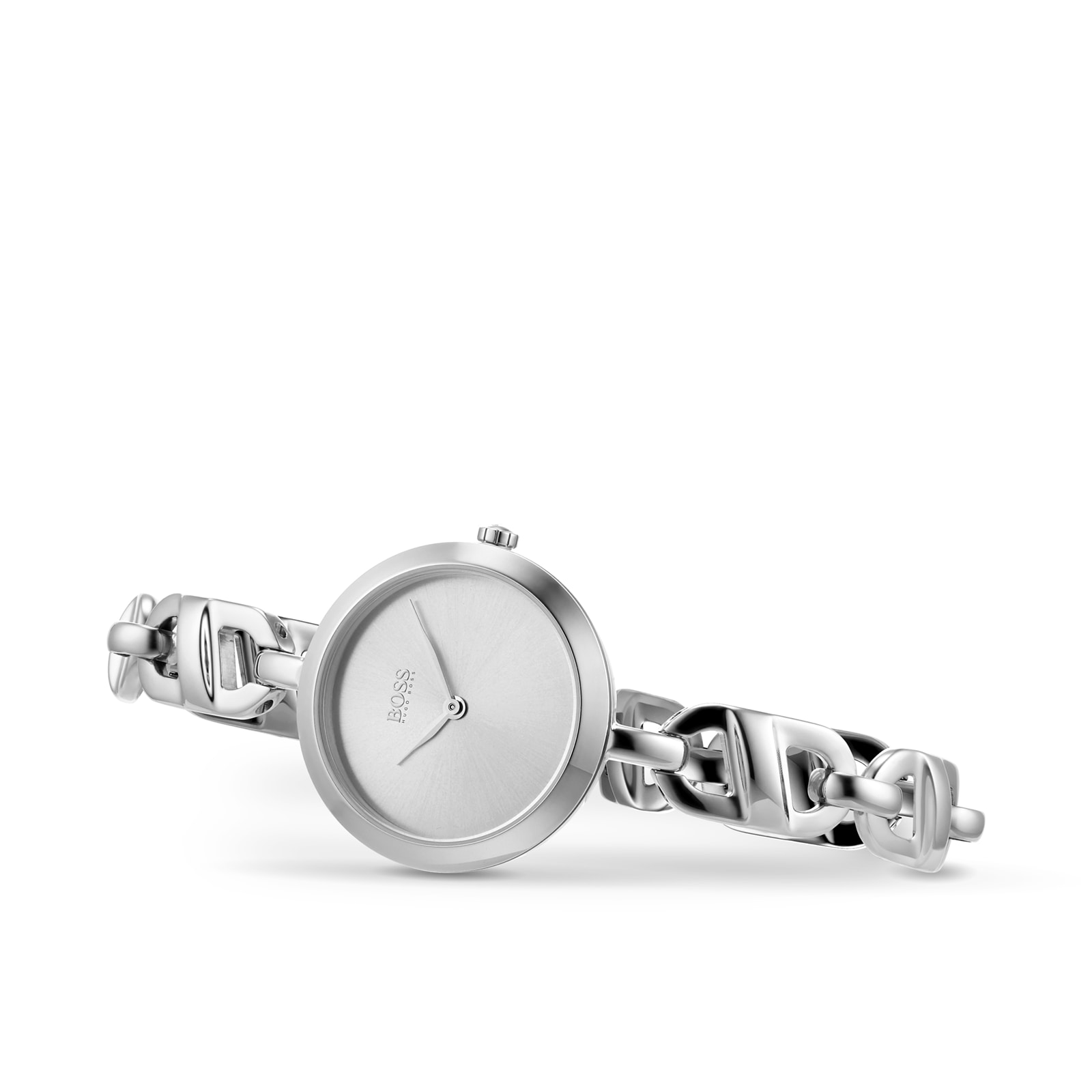 hugo boss silver watch womens