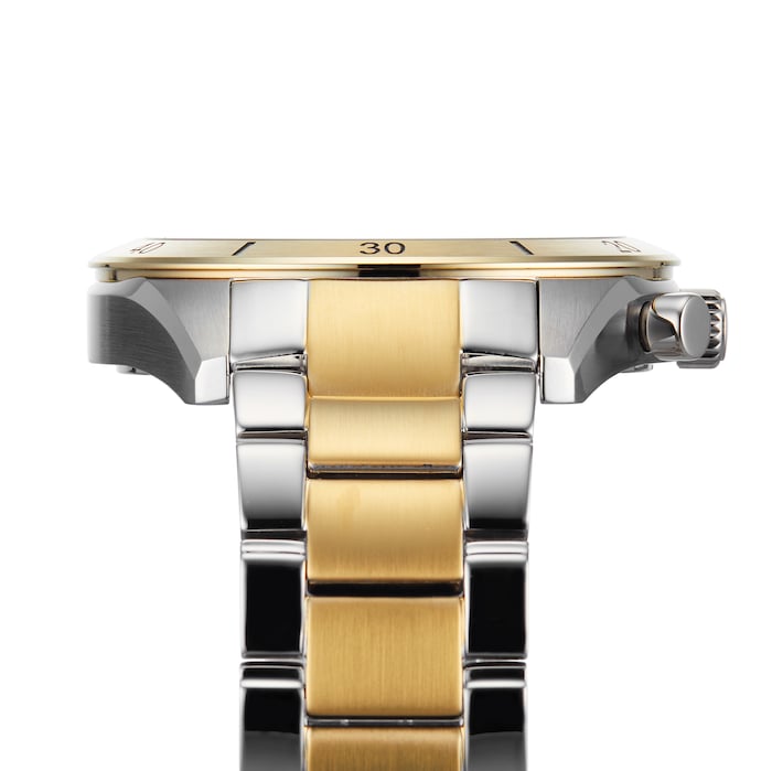BOSS Santiago Chronograph Date Bracelet Strap Watch, Silver/Gold GQ 44mm