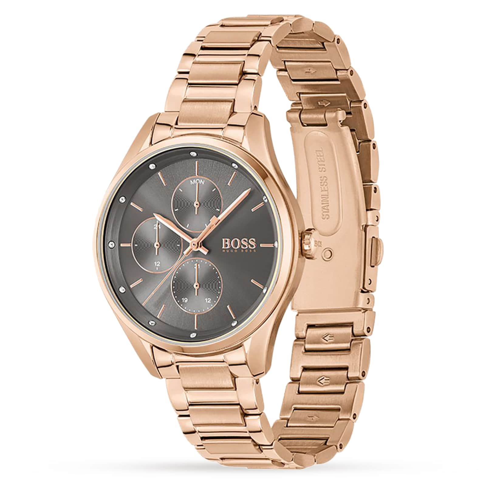 Rose gold hugo boss watch womens hot sale