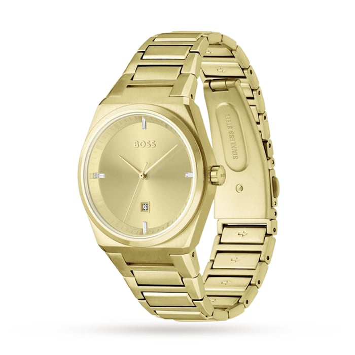 BOSS Steer 36mm Gold Dial Ladies Watch