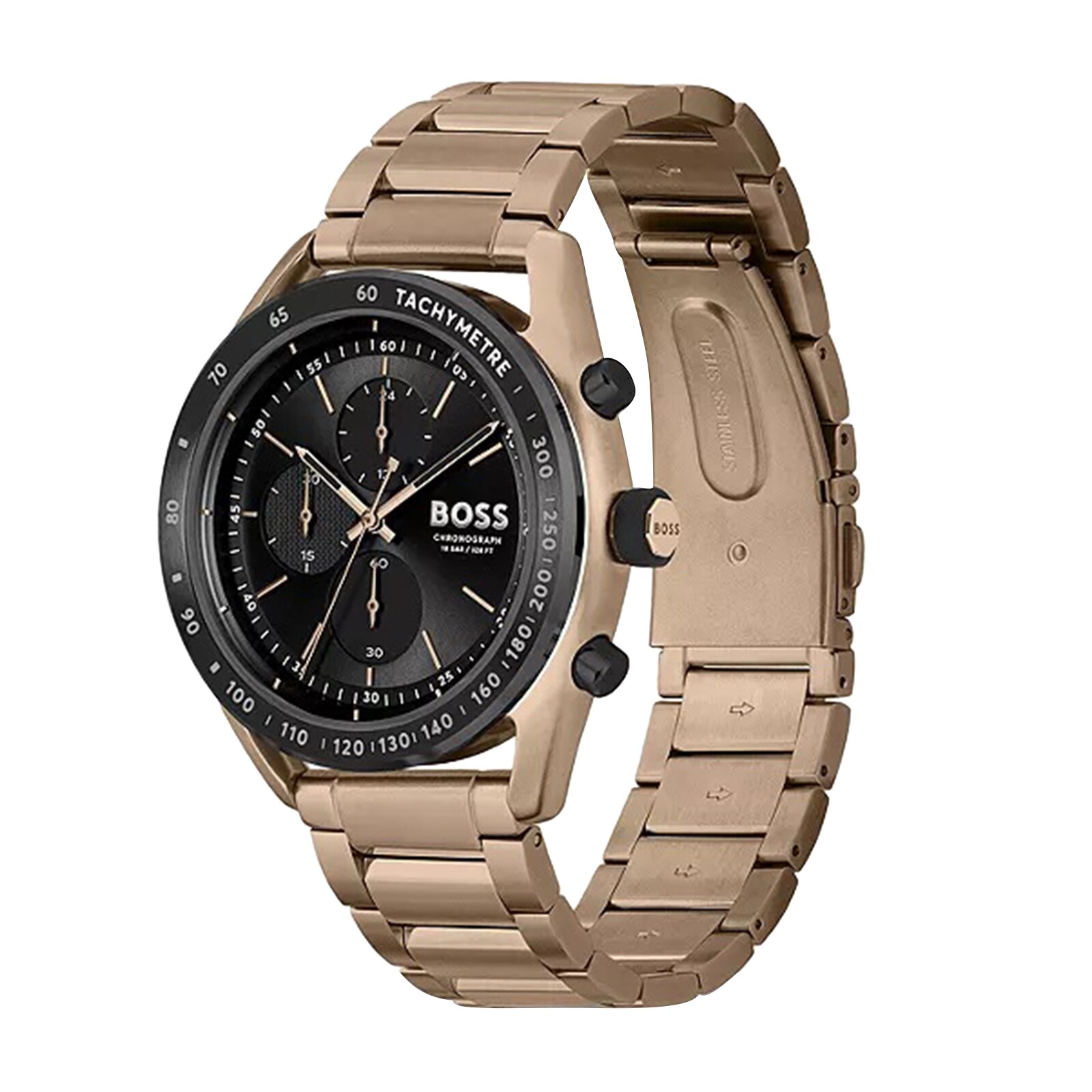 BOSS Centre Court Beige IP 44mm Mens Watch Black BOSS Centre Court Beige IP 44mm Mens Watch Black