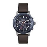BOSS Solgrade Recycled Leather Strap 44mm Mens Watch Blue