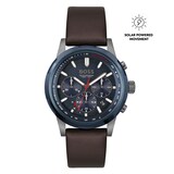 BOSS Solgrade Recycled Leather Strap 44mm Mens Watch Blue