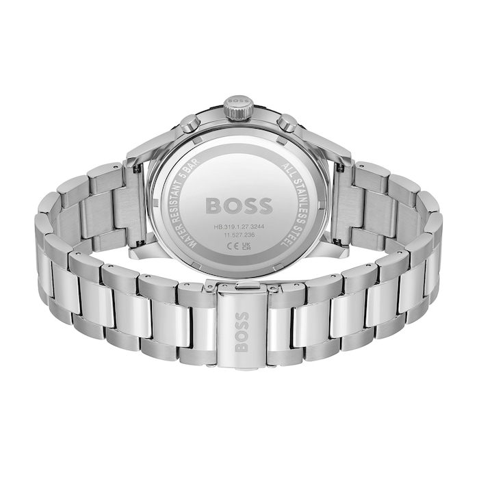 BOSS Solgrade Recycled Stainless Steel 44mm Mens Watch Black