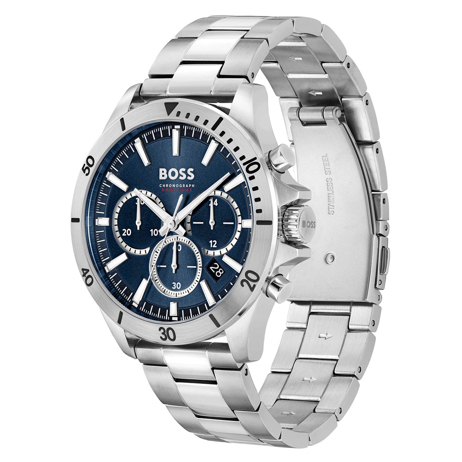 BOSS Troper Chronograph Quartz 44mm Mens Watch Blue