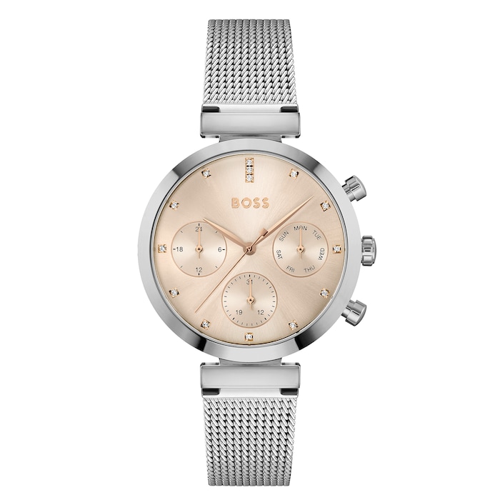 BOSS Flawless 36mm Ladies Watch Rose Gold