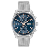 Boss Skytraveller 44mm Mens Watch Blue