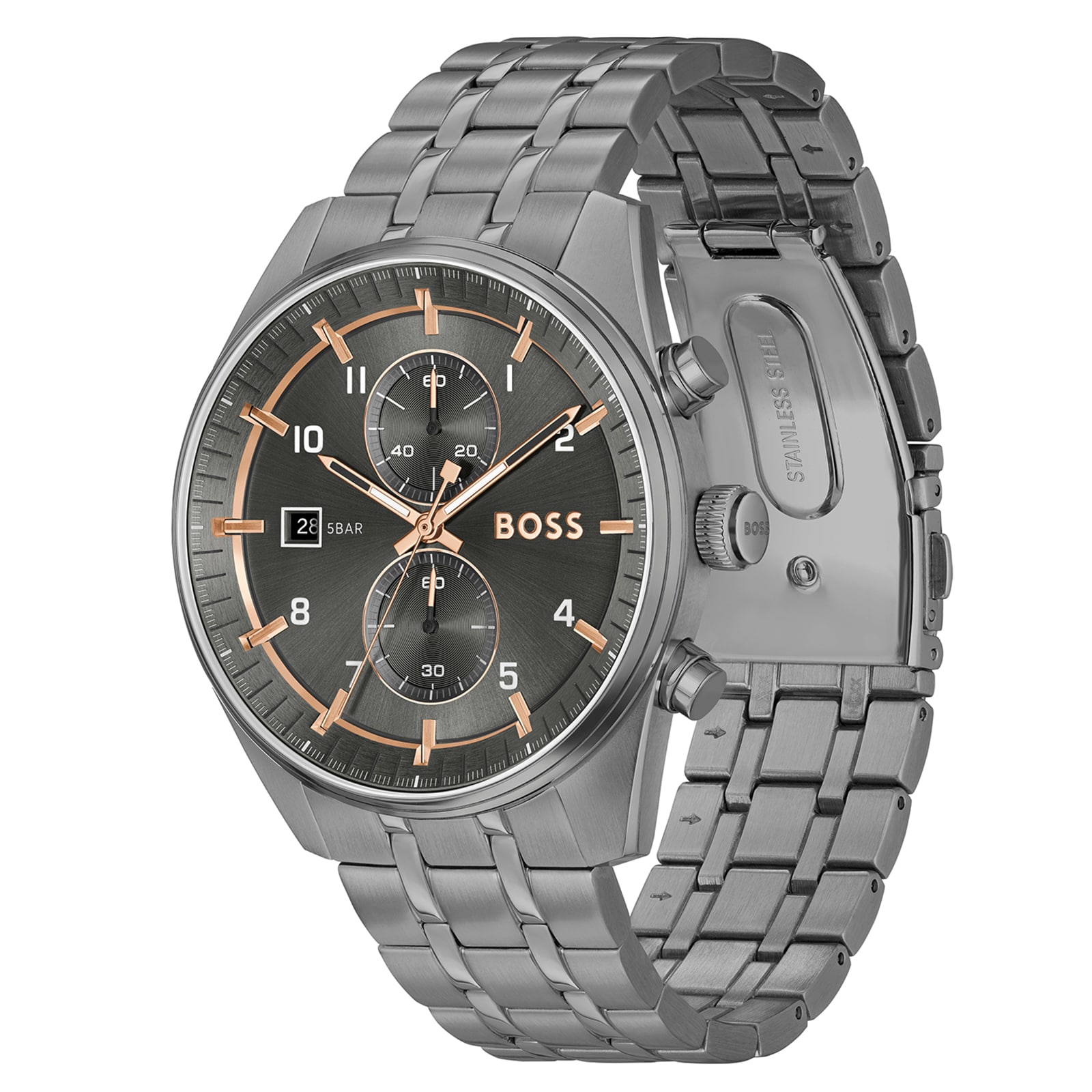 BOSS Skytraveller 44mm Mens Watch Grey