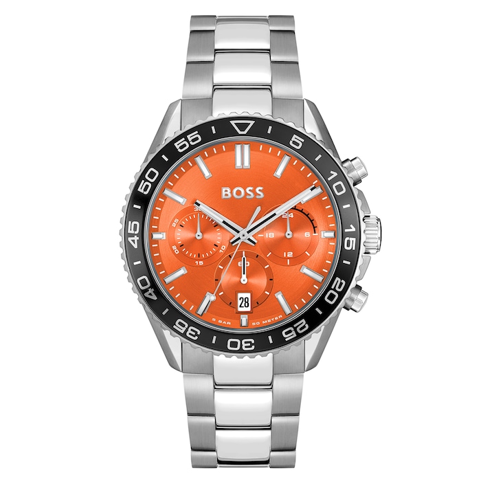 Boss Runner 43mm Mens Watch Orange 1514162 | Goldsmiths