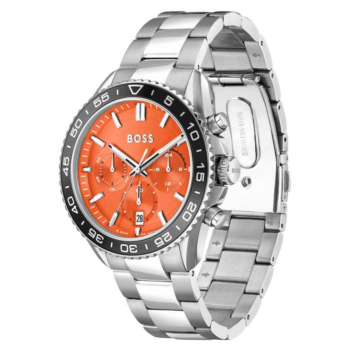 Boss Runner 43mm Mens Watch Orange