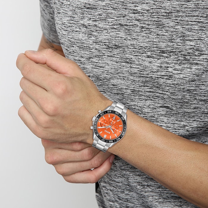 Boss Runner 43mm Mens Watch Orange