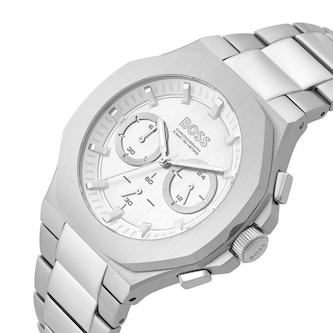 BOSS Taper Silver 45mm Mens Watch 1514087 | Goldsmiths 