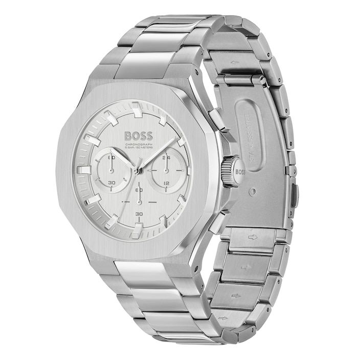 BOSS Taper Silver 45mm Mens Watch