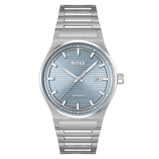 BOSS Candor Automatic Mens Watch Ice Blue 41mm