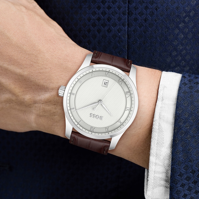 BOSS Principle Mens Watch Silver 41mm