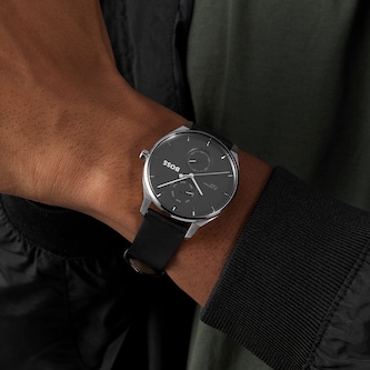 BOSS Tyler Leather Strap Watch & Card 1570163 | Goldsmiths