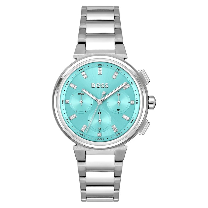 Boss One Chronograph 38mm Ladies Watch Turquoise