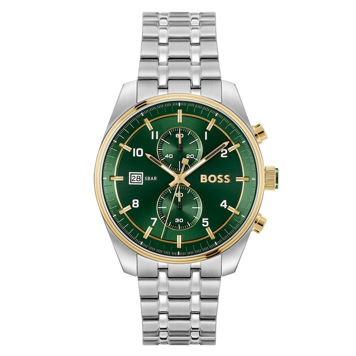 BOSS Skytraveller 44mm Mens Watch Green