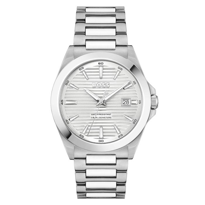 BOSS Strike 41mm Mens Watch Silver