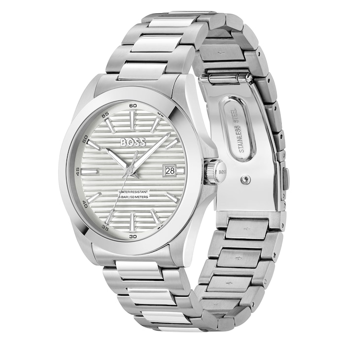 BOSS Strike 41mm Mens Watch Silver