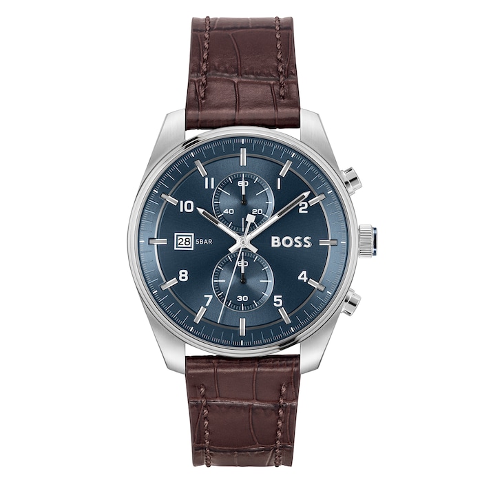 BOSS Skytraveller 44mm Mens Watch Blue