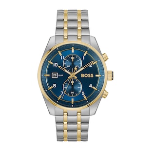 BOSS Skytraveller Chronograph 44mm Mens Watch Blue