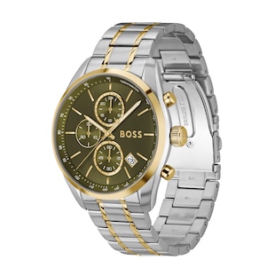 BOSS Grand Prix Mens Watch 44.5mm Green