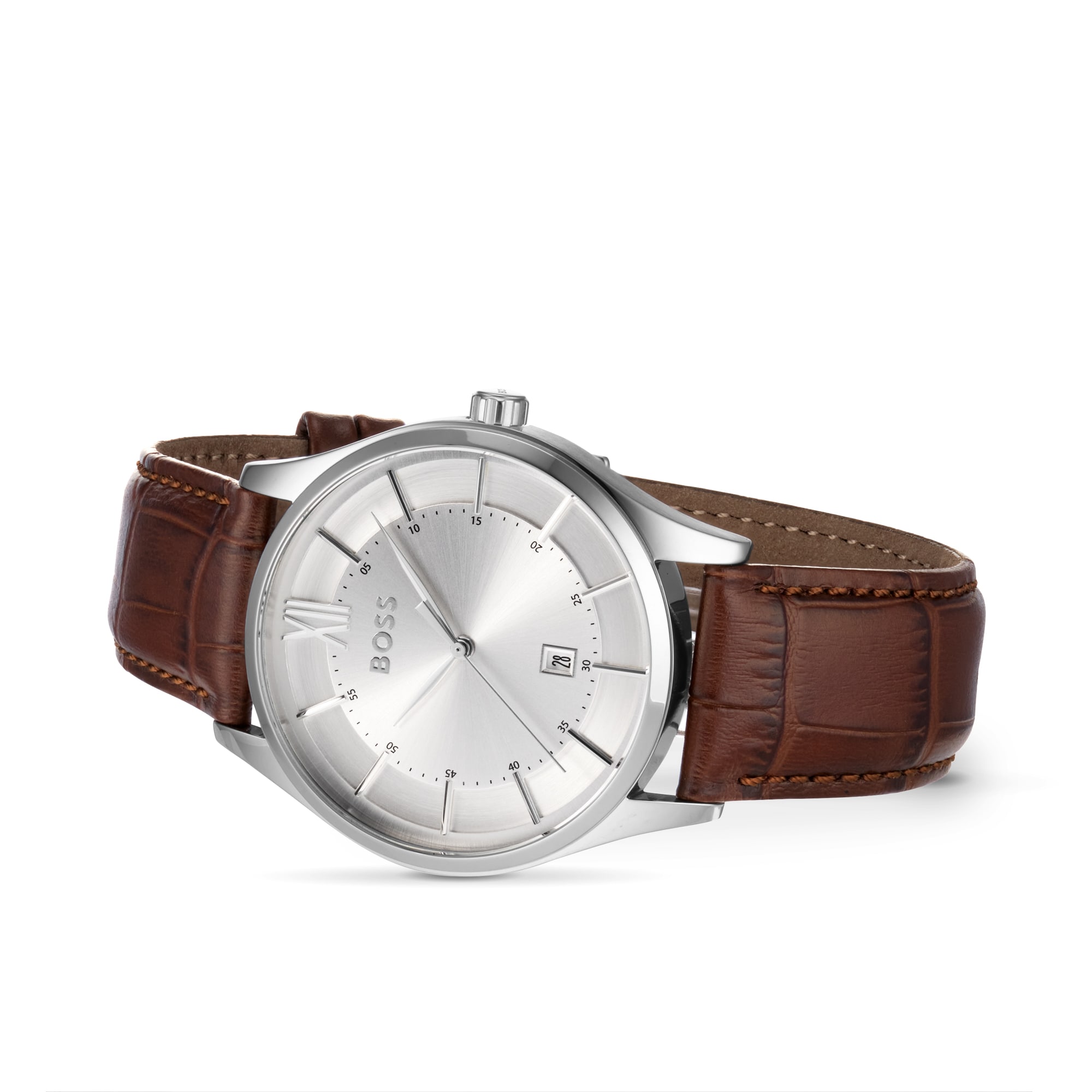BOSS Distinction 43mm Mens Watch Silver