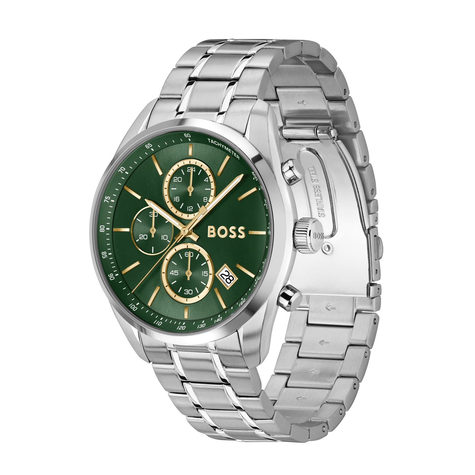 BOSS Grand Prix 44mm Mens Watch Green BOSS Grand Prix 44mm Mens Watch Green