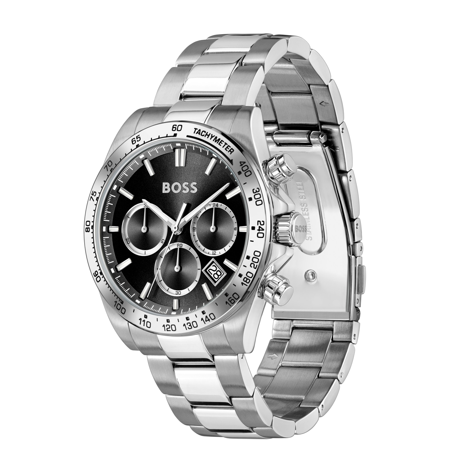 BOSS Hero Chronograph Quartz 44mm Mens Watch Black