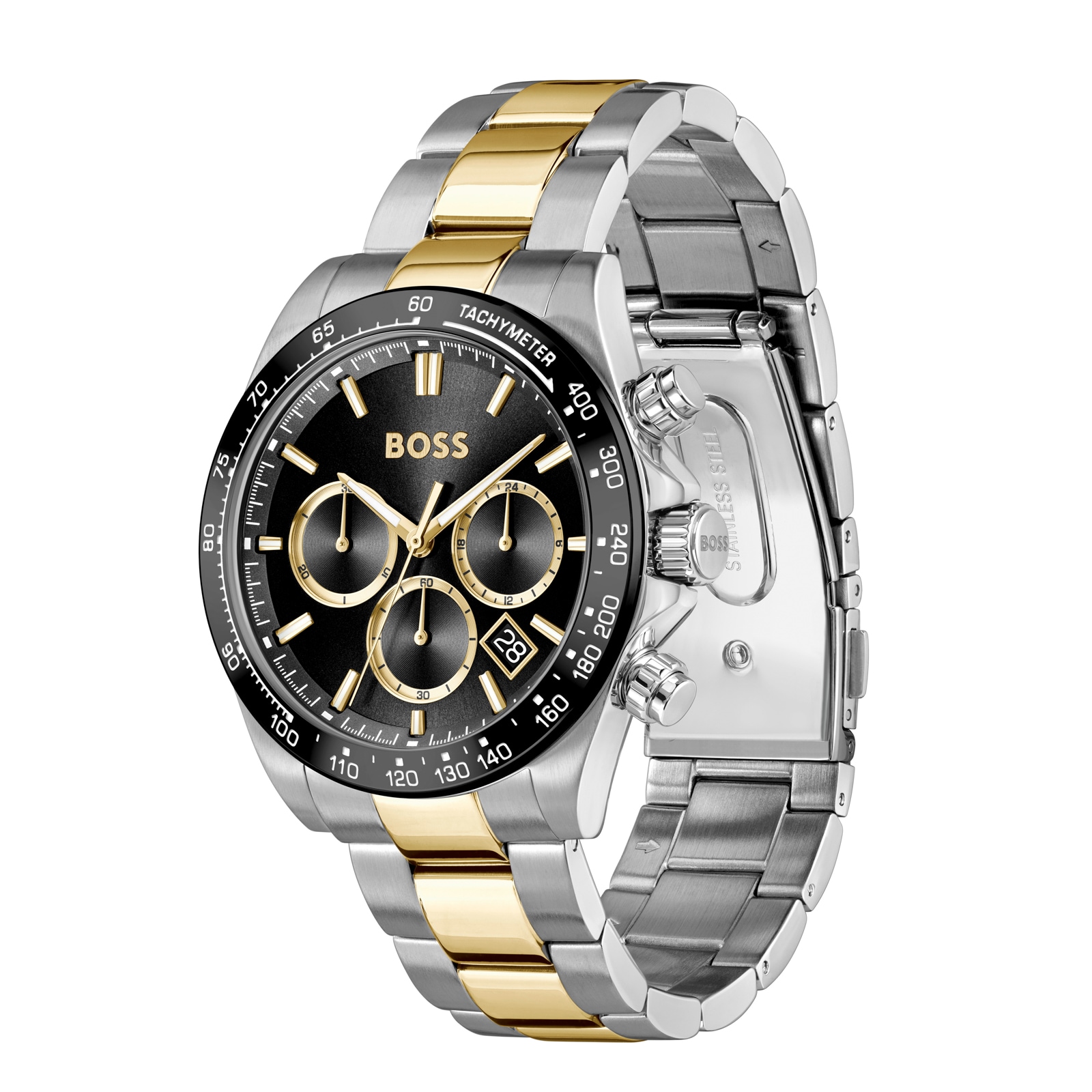 BOSS Hero Chronograph Quartz 44mm Mens Watch Black
