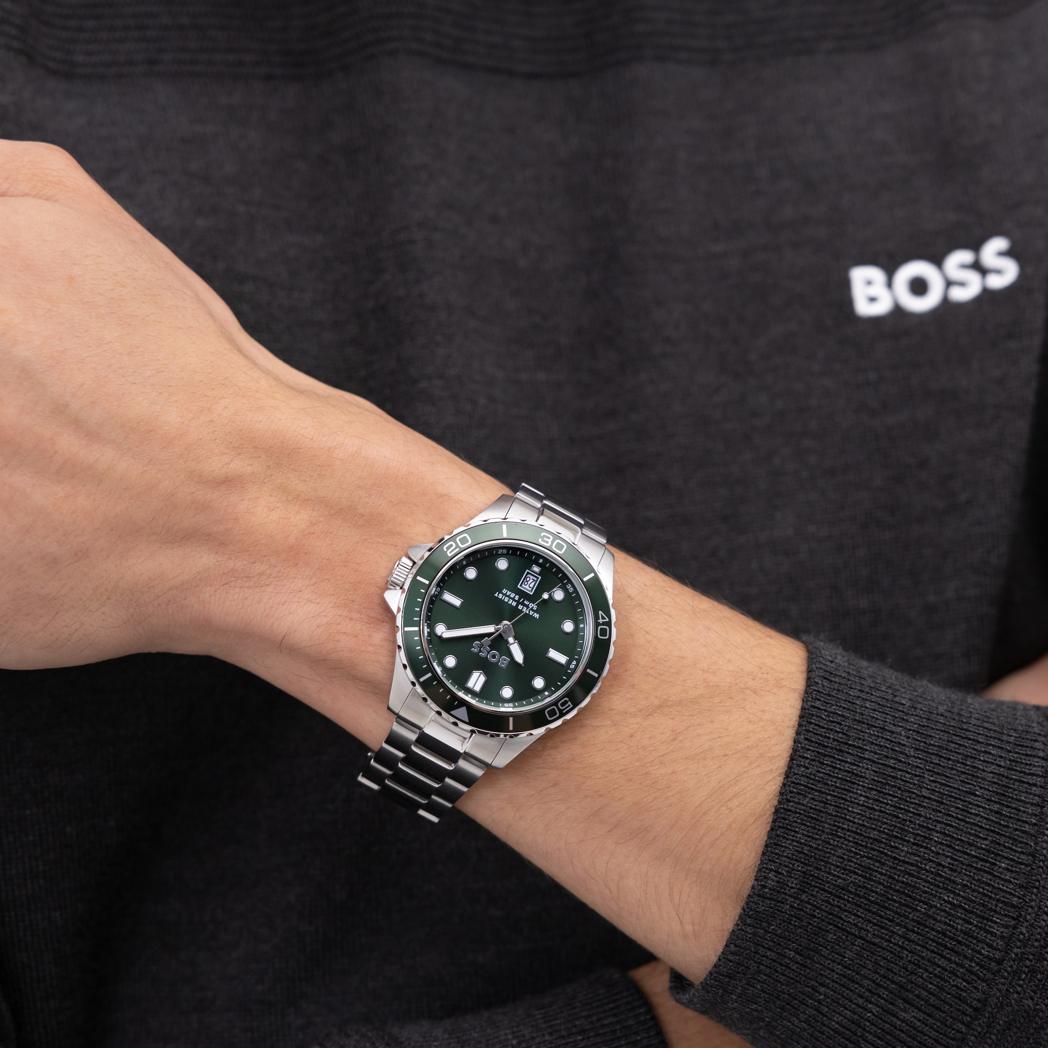 BOSS Troper Sport Quartz 42mm Mens Watch Green BOSS Troper Sport Quartz 42mm Mens Watch Green