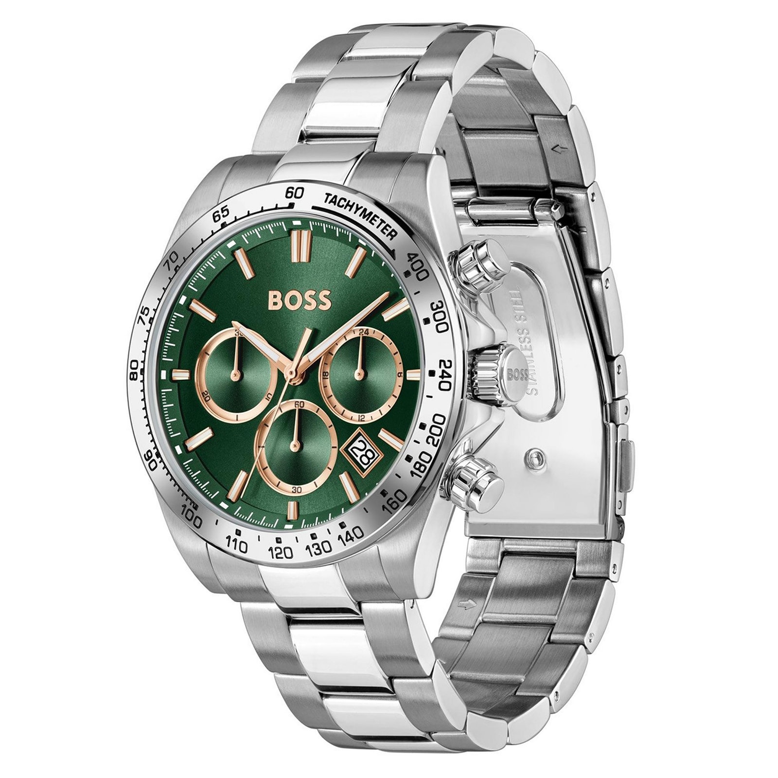 BOSS Hero 2.0 43mm Stainless Steel Chronograph Mens Watch