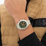 BOSS Hero 2.0 43mm Stainless Steel Chronograph Mens Watch