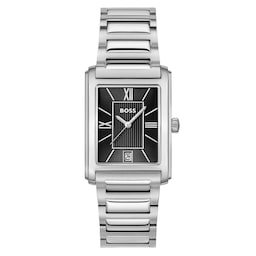 17851592 - Principle Dress 39mm Steel Black Mens Watch