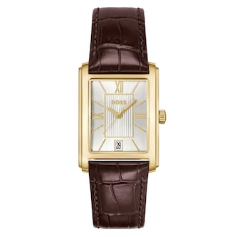 BOSS Principle Dress 39mm Yellow Gold Tone Mens Watch