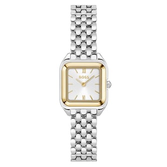 BOSS Mae Petite 22.5mm Stainless Steel and Yellow Gold Tone Ladies Watch