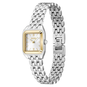 BOSS Mae Petite 22.5mm Stainless Steel and Yellow Gold Tone Ladies Watch
