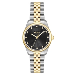 17851598 - Graceful Precious 32mm Stainless Steel and Yellow Gold Tone Ladies Watch